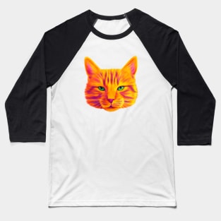 Orange Tabby Cat Baseball T-Shirt